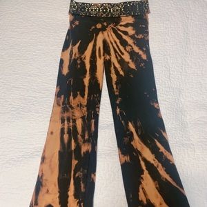 PINK tie dye yoga pants